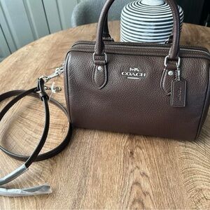 Coach Dark Brown Men's Leather Satchel